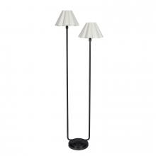 Regina Andrew 14-1066BB-WT - Regina Andrew Polly Floor Lamp (Blackened Brass with White Scalloped Shade)