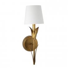 Regina Andrew 15-1218GLD - Regina Andrew River Reed Sconce Single (Antique Gold Leaf with Natural Linen Shade)