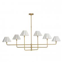 Regina Andrew 16-1454NB-WT - Regina Andrew Polly Metal Chandelier (Natural Brass with White Scalloped Shade)