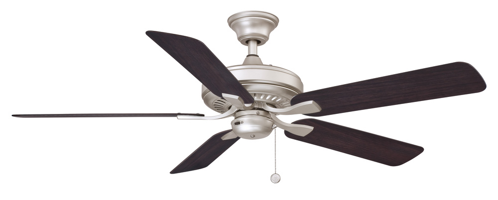 Edgewood 52 inch Indoor/Outdoor Ceiling Fan - Brushed Nickel with Dark Walnut blades