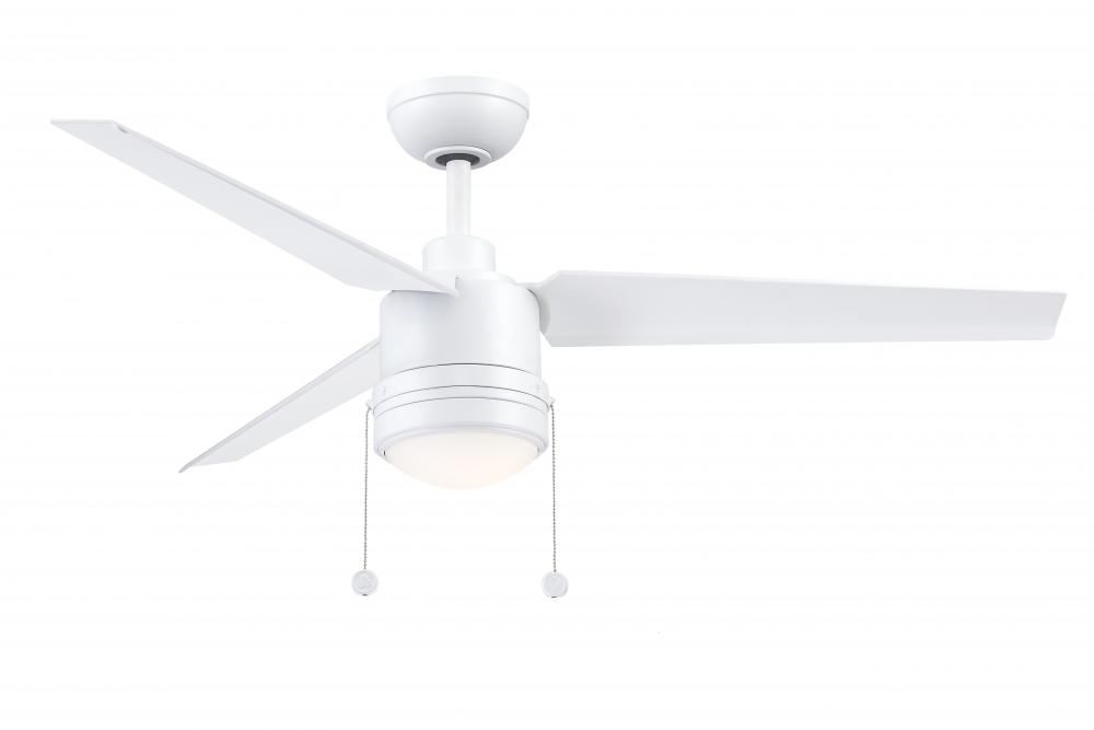 PC/DC 52 inch Indoor/Outdoor Ceiling Fan with LED Light Kit - Matte White