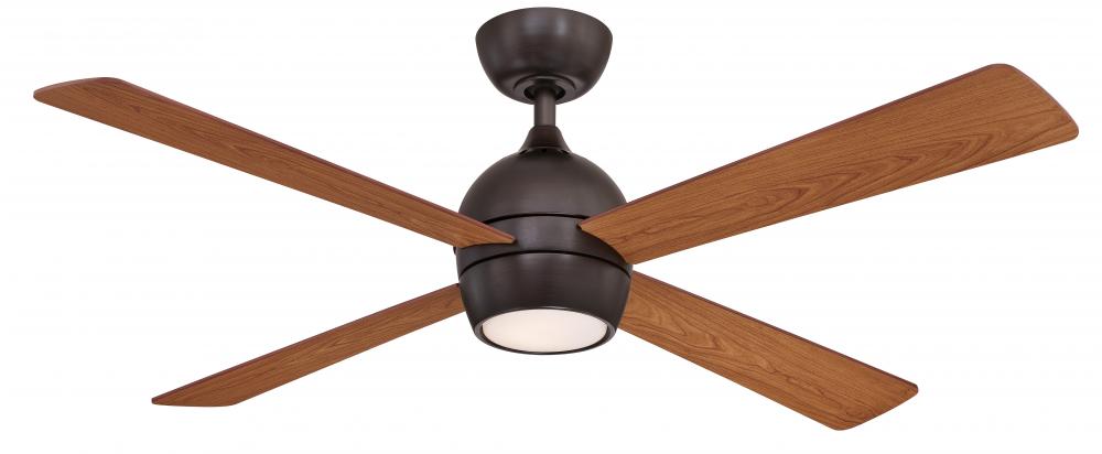 Kwad 52 inch Indoor Ceiling Fan with LED Light Kit - Dark Bronze