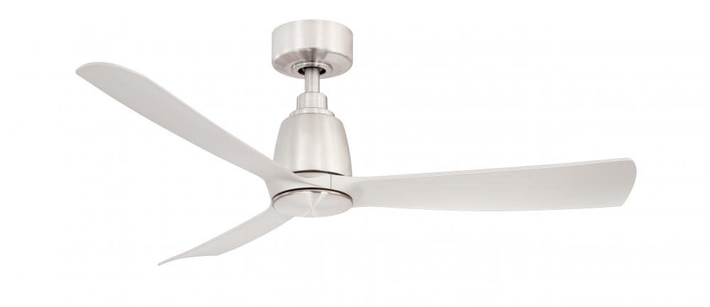 Kute 44 inch Indoor/Outdoor Ceiling Fan - Brushed Nickel with Brushed Nickel blades