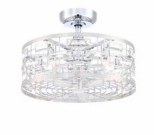 Fanimation FP3070CH - Klout 22 Inch Indoor Ceiling Fandelier with LED Light Kit - Chrome with Clear blades