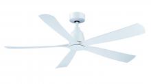 Fanimation FPD5534MW - Kute5 52 inch Indoor/Outdoor Ceiling Fan - Matte White with Matte White blades
