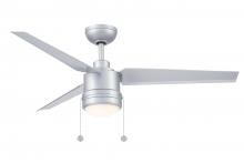 Fanimation FPD7619SLW - PC/DC 52 inch Indoor/Outdoor Ceiling Fan with LED Light Kit - Silver