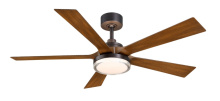 Fanimation FPD8570DZ - TorchAire 52 inch Indoor/Outdoor Ceiling Fan with LED CCT Select Light Kit