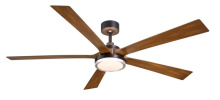 Fanimation FPD8564DZ - TorchAire 64 inch Indoor/Outdoor Ceiling Fan with LED CCT Select Light Kit