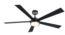 Fanimation FPD8564BL - TorchAire 64 inch Indoor/Outdoor Ceiling Fan with LED CCT Select Light Kit