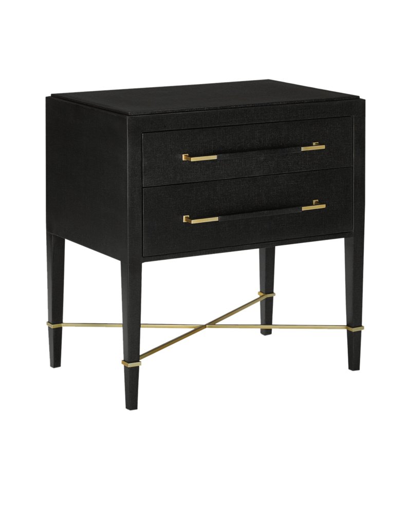 Verona Black Nightstand