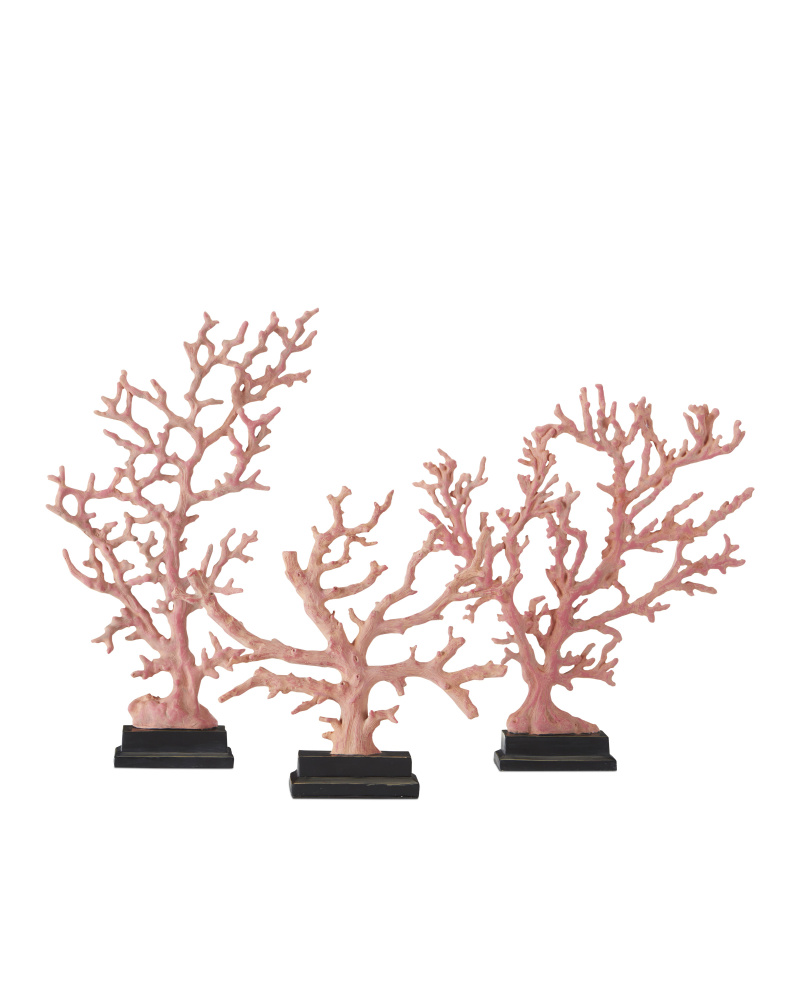 Red Coral Branches Set of 3