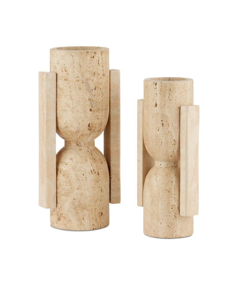 Stone Vase, Face to Face Set of 2