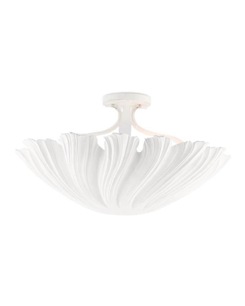 Hadley White Semi-Flush Mount