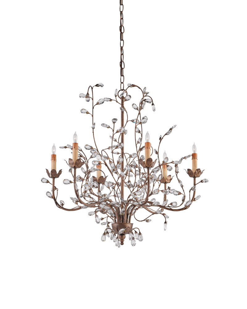 Crystal Bud Medium Gold Chandelier