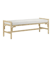 Currey 7000-1172 - Olisa Natural Bench, Rowann Pearl